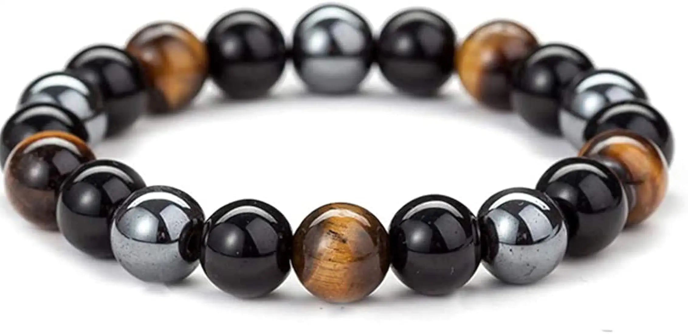 Customized Handcrafted Men Bracelet 6mm 8mm 10mm Stone Beads Hematite Blue  Tiger Eye Black Agate Raw Stone Handcrafted Double Layer Bracelets - China  Bracelet and Bangle price | Made-in-China.com